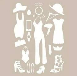 Cadence Moda Desenli Stencil Şablon AS546 - Cadence