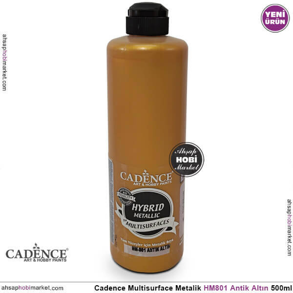 Cadence MultiSurface Metalik HM801 Antik Altın 500 ml - 1