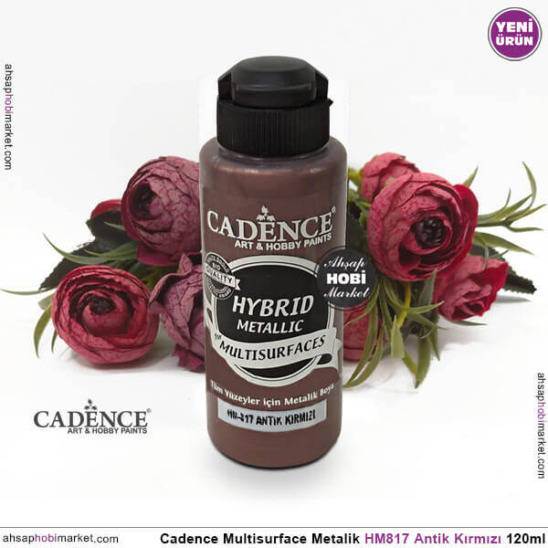 Cadence MultiSurface Metalik HM817 Antik Kırmızı 120 ml - 2