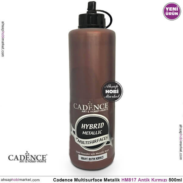 Cadence MultiSurface Metalik HM817 Antik Kırmızı 500 ml - 1