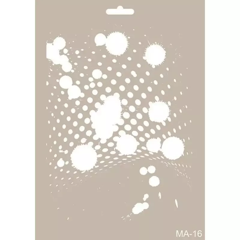 Cadence Mürekkep Lekesi Desenli Stencil Şablon MA16 - 1