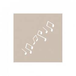 Cadence Müzik Notası Desenli Stencil Şablon K080 - Cadence