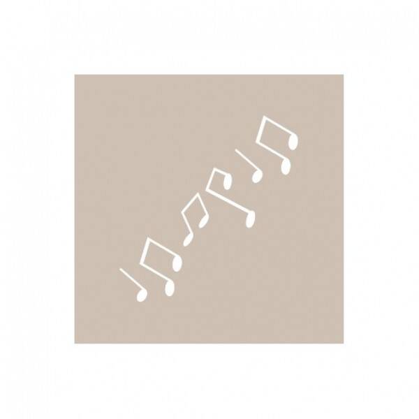 Cadence Müzik Notası Desenli Stencil Şablon K080 - 1