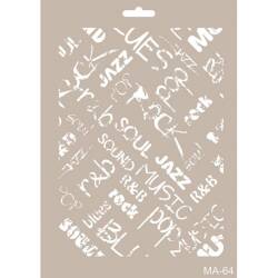 Cadence Müzik Yazıları Stencil Şablon MA64 - Cadence