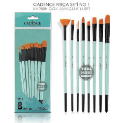 Cadence Fırça Seti No:1 Karışık Çok Amaçlı Fırça Seti 8 Parça - Cadence