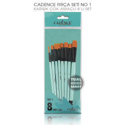 Cadence Fırça Seti No:1 Karışık Çok Amaçlı Fırça Seti 8 Parça - Cadence (1)