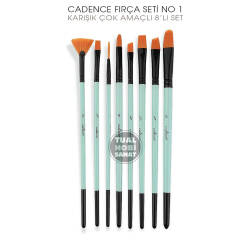 Cadence Fırça Seti No:1 Karışık Çok Amaçlı Fırça Seti 8 Parça - 3