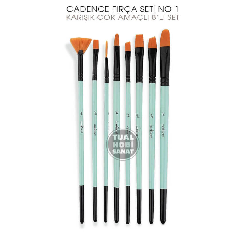 Cadence Fırça Seti No:1 Karışık Çok Amaçlı Fırça Seti 8 Parça - 3
