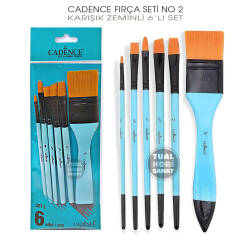 Cadence Fırça Seti No:2 Karışık Zeminli Fırça Seti 6 Parça - Cadence