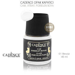 Cadence Opak Cam Vitray Porselen Boya 001 Beyaz 45 ml - Cadence