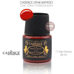 Cadence Opak Cam Vitray Porselen Boya 011 Kan Kırmızı 45 ml - Cadence