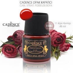 Cadence Opak Cam Vitray Porselen Boya 011 Kan Kırmızı 45 ml - Cadence (1)