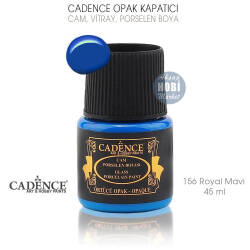 Cadence Opak Cam Vitray Porselen Boya 156 Royal Mavi 45 ml - Cadence