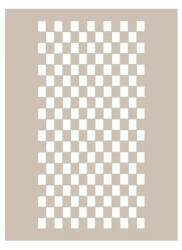 Cadence Orta Kare Dama Desenli Stencil Şablon AS437 - Cadence