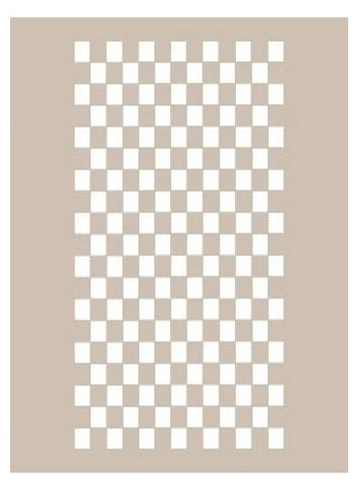 Cadence Orta Kare Dama Desenli Stencil Şablon AS437 - 1