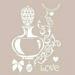 Cadence Parfüm Desenli Stencil Şablon AS541 - Cadence
