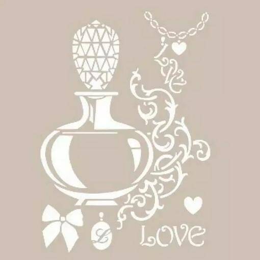 Cadence Parfüm Desenli Stencil Şablon AS541 - 1