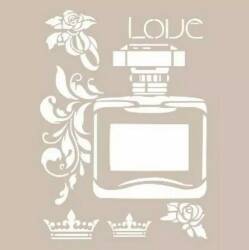 Cadence Parfüm Desenli Stencil Şablon AS542 - Cadence