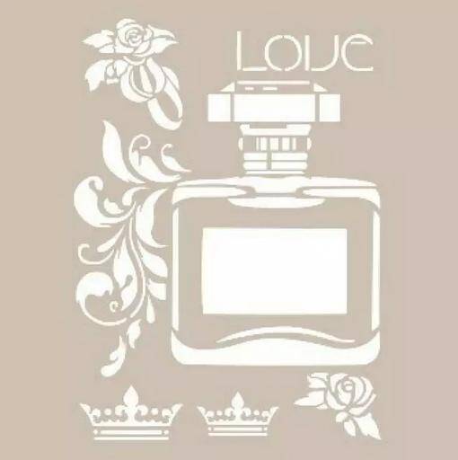 Cadence Parfüm Desenli Stencil Şablon AS542 - 1