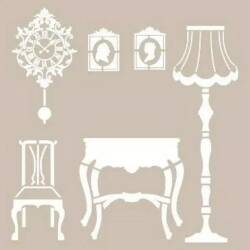 Cadence Parfüm Desenli Stencil Şablon AS543 - Cadence