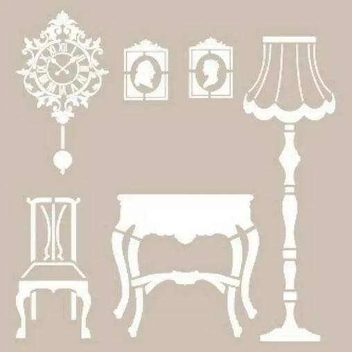 Cadence Parfüm Desenli Stencil Şablon AS543 - 1