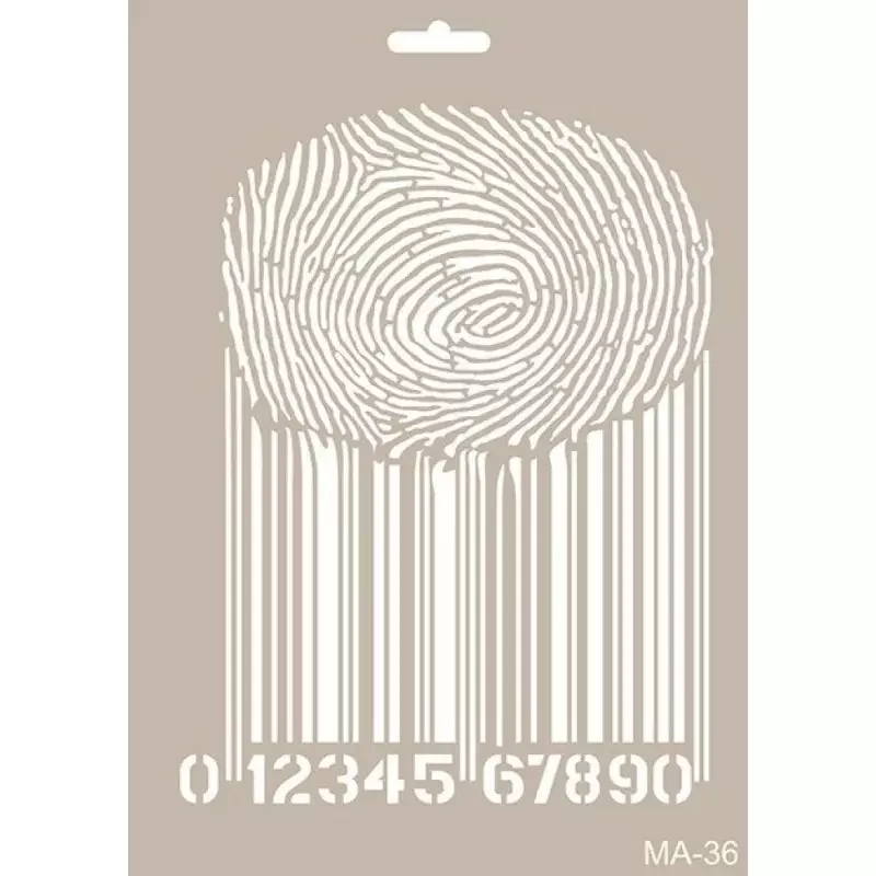 Cadence Parmak İzi Desenli Stencil Sablon MA36 - 1