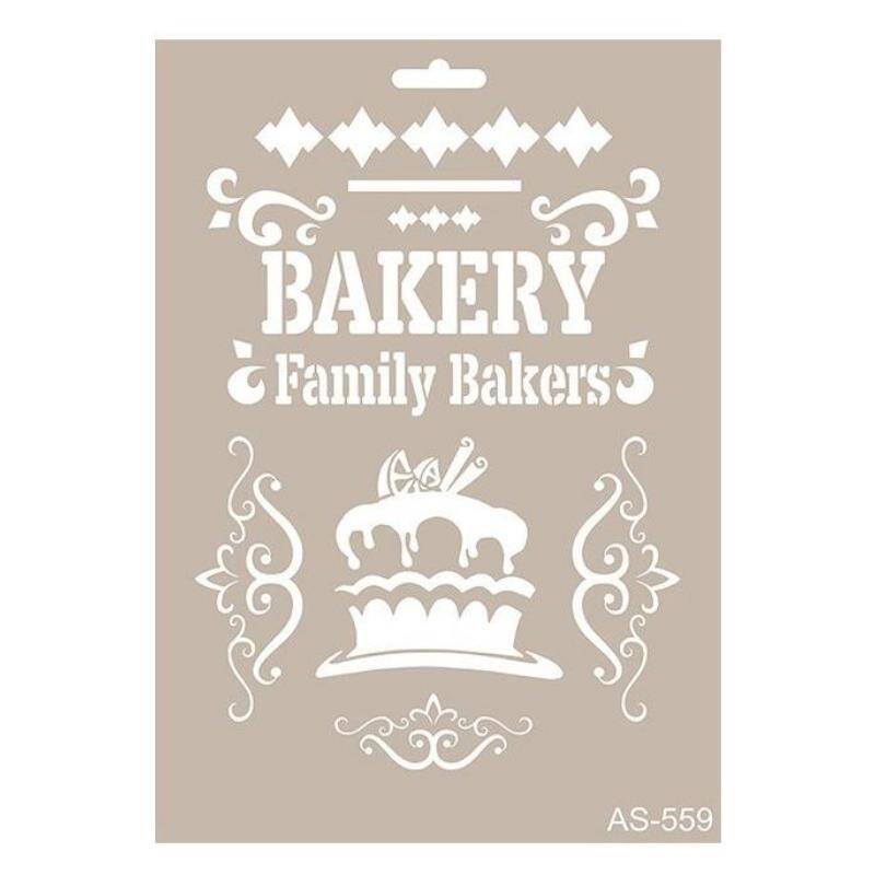 Cadence Pastahane Temalı Stencil Şablon AS559 - 1