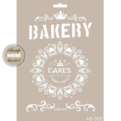 Cadence Pastahane Temalı Vintage Stencil Şablon AS560 - Cadence