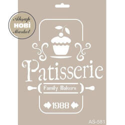 Cadence Pastane Temalı Stencil Şablon AS581 - Cadence