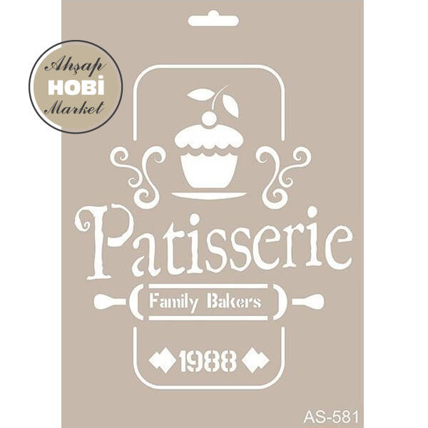 Cadence Pastane Temalı Stencil Şablon AS581 - 1
