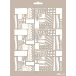 Cadence Patchwork Yama Stencil Şablon MA32 - Cadence