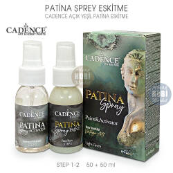 Cadence Patina Sprey Eskitme Açık Yeşil 50+50 ml - Cadence