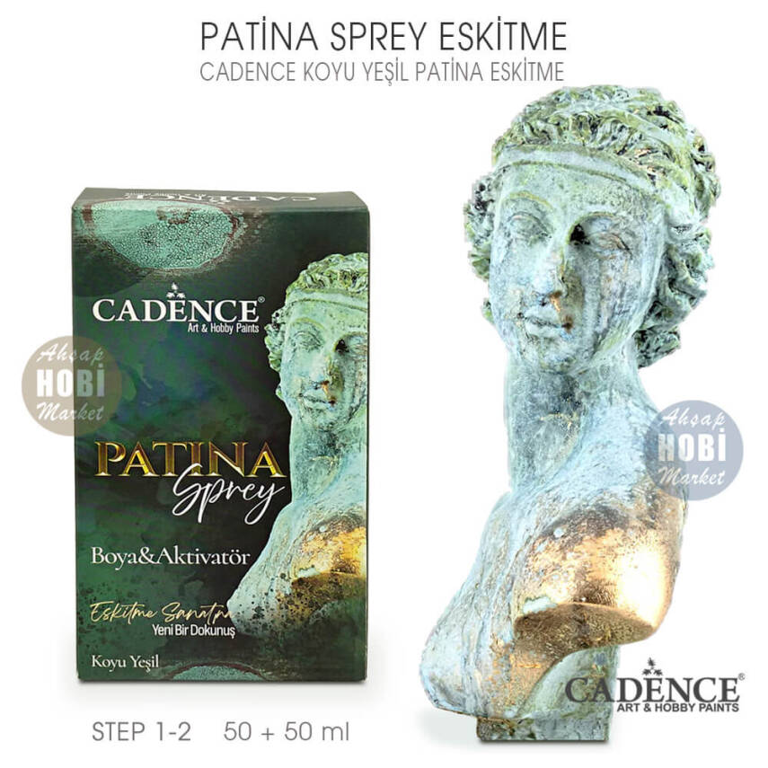 Cadence Patina Sprey Eskitme Koyu Yeşil 50+50 ml - 2