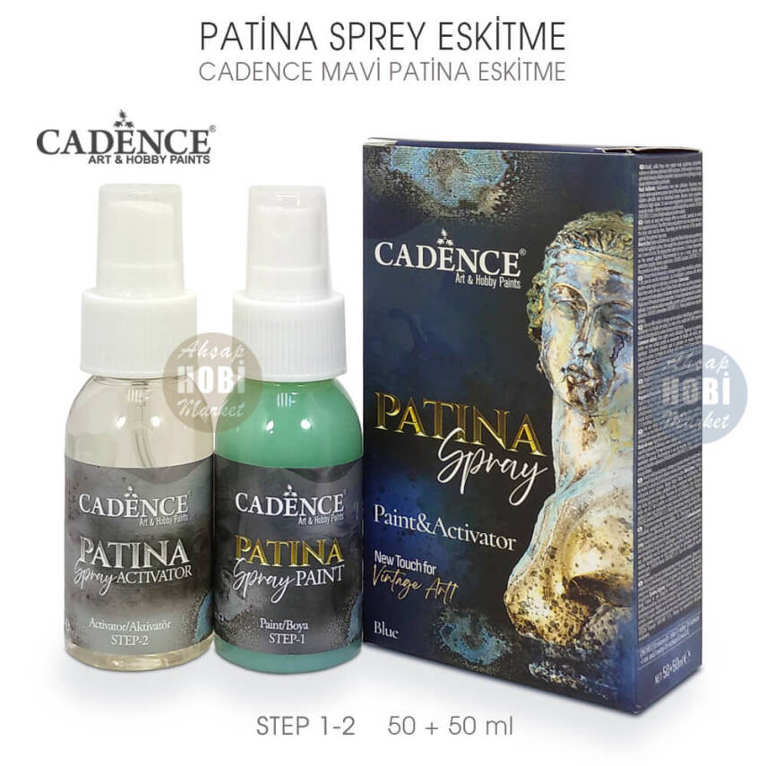 Cadence Patina Sprey Eskitme Mavi 50+50 ml - 1