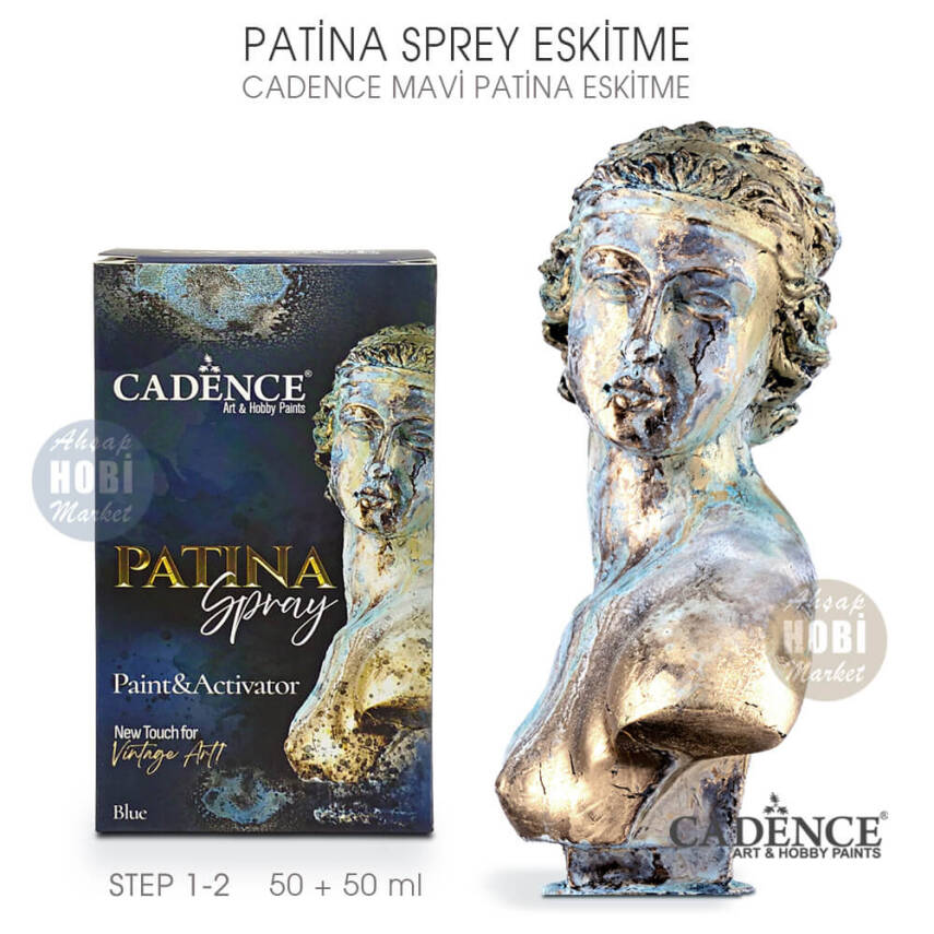 Cadence Patina Sprey Eskitme Mavi 50+50 ml - 2