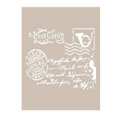 Cadence Posta Kartı Temalı Vintage Stencil Şablon AS472 - Cadence