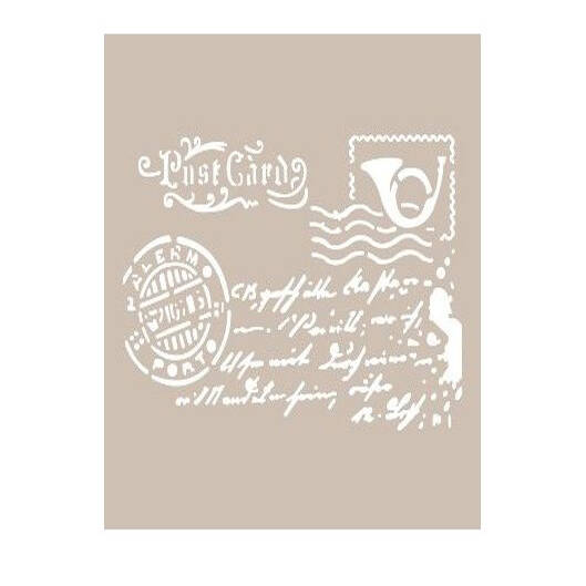 Cadence Posta Kartı Temalı Vintage Stencil Şablon AS472 - 1