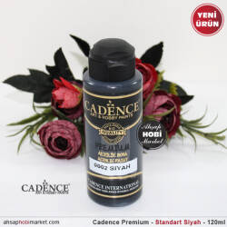 Cadence Premium 0002 Siyah Akrilik Boya 120 ml - Cadence