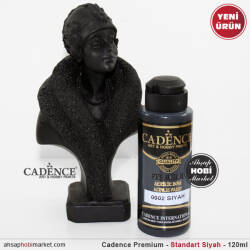 Cadence Premium 0002 Siyah Akrilik Boya 120 ml - Cadence (1)