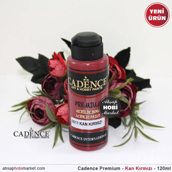 Cadence Premium 0011 Kan Kırmızı Akrilik Boya 120 ml - 1