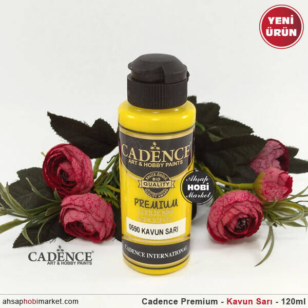 Cadence Premium 0590 Kavun Sarı Akrilik Boya 120 ml - 1