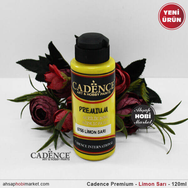 Cadence Premium 0755 Limon Sarı Akrilik Boya 120 ml - 1