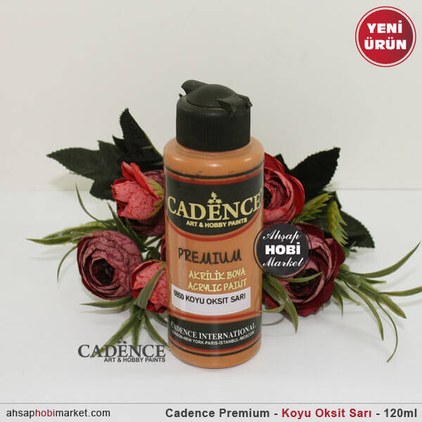 Cadence Premium 0850 Koyu Oksit Sarı Akrilik Boya 120 ml - 1