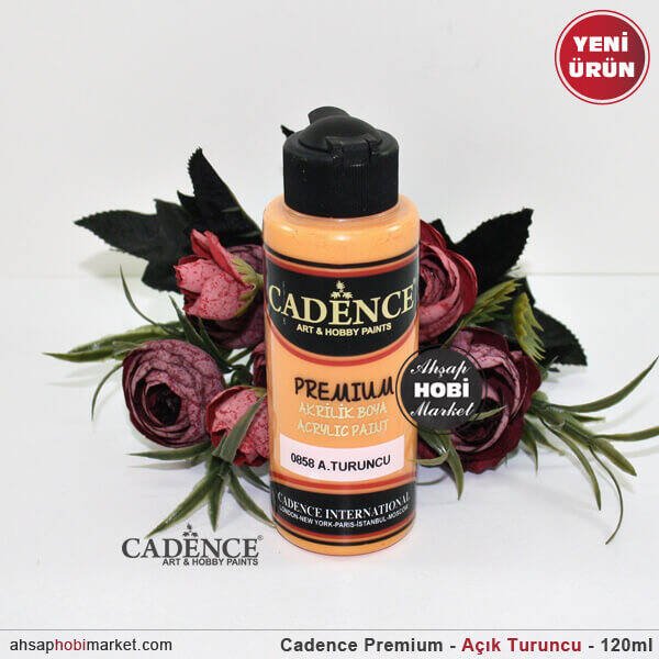 Cadence Premium 0858 Açık Turuncu Akrilik Boya 120 ml - 1