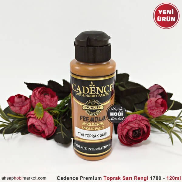Cadence Premium 1780 Toprak Sarı Akrilik Boya 120 ml - 1