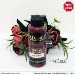 Cadence Premium 2000 Bordo Rengi Akrilik Boya 120 ml - Cadence