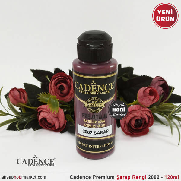 Cadence Premium 2002 Şarap Rengi Akrilik Boya 120 ml - 1