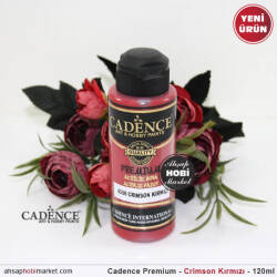Cadence Premium 4350 Crimson Kırmızı Akrilik Boya 120 ml - Cadence