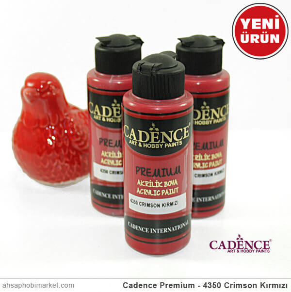 Cadence Premium 4350 Crimson Kırmızı Akrilik Boya 120 ml - 2