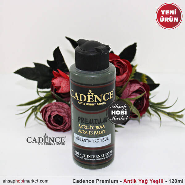 Cadence Premium 5150 Antik Yağ Yeşili Akrilik Boya 120 ml - 1